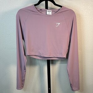 Gymshark Long Sleeve Crop Top - Lavender